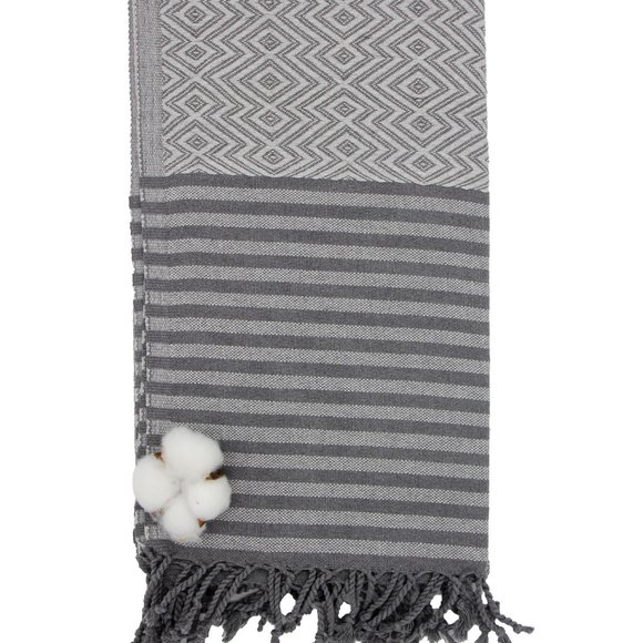 Bath Turkish Towel / Pool Beach Multipurpose Peshtemal Blue - Picture 7 of 9